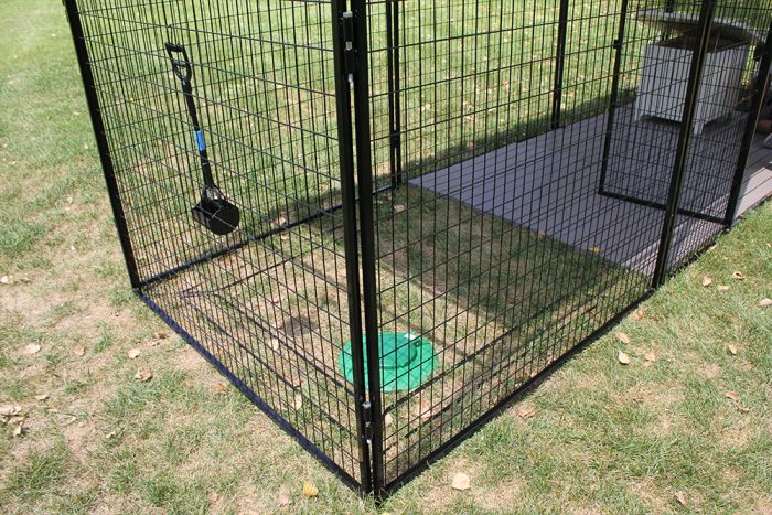 K9 Kennel Store Ultimate 7' Tall Powder Coated Wire Kennel Back View