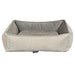 Koala Bowsers B Lounge Dog Bed in light gray with a soft sleeping surface and raised cushioned edges for comfort