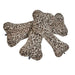 Leopard Bowsers Bumper Bone Pillow leopard print plush dog toys piled together in soft bone-shaped designs