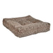 Leopard Bowsers Piazza Dog Bed in soft leopard print fabric combines a cozy padded design with stylish animal-inspired texture