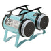 Light Blue K-9 III Dog Dryer has dual rear filters, black carrying handles, and a compact cylindrical design for high-velocity drying