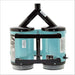 Light Blue K-9 III Dog Dryer shows a rear twin-canister setup with a central air outlet and sturdy black support frame