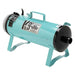 Light blue K-9 II Dog Dryer displays the rear air nozzle and durable frame built for pet grooming tasks