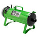 Lime Green K-9 II Dog Dryer shows the rear air outlet and durable cylindrical body designed for dog grooming