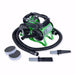 Lime Green K-9 III Dog Dryer comes with flexible hoses, nozzle attachments, and removable round filters for pet drying tasks