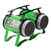 Lime Green K-9 III Dog Dryer displays a bright green metal body with twin rear filters and sturdy support legs