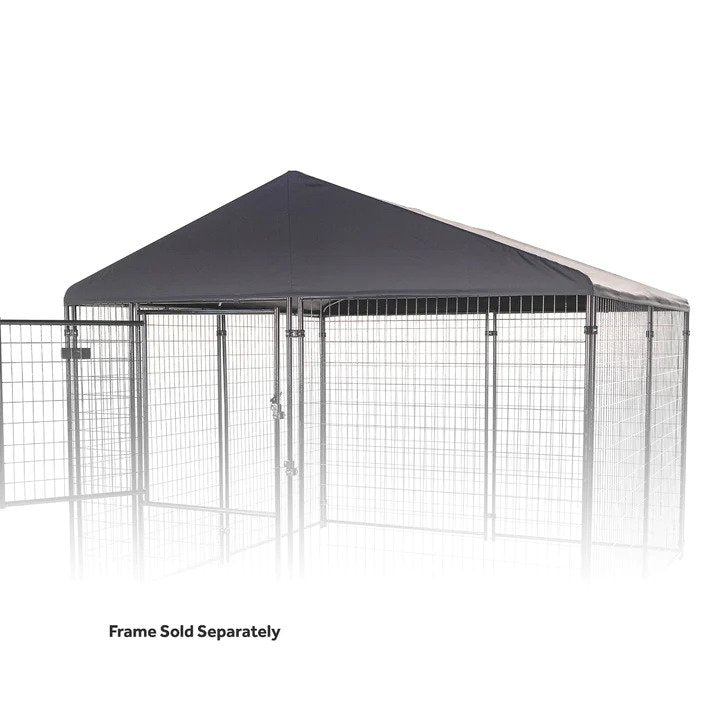 Lucky Dog® Presidential Canopy Kennel Cover 10'x10' Grey