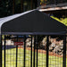 Lucky Dog® Villa Canopy Kennel Cover 4'x8' Grey Actual