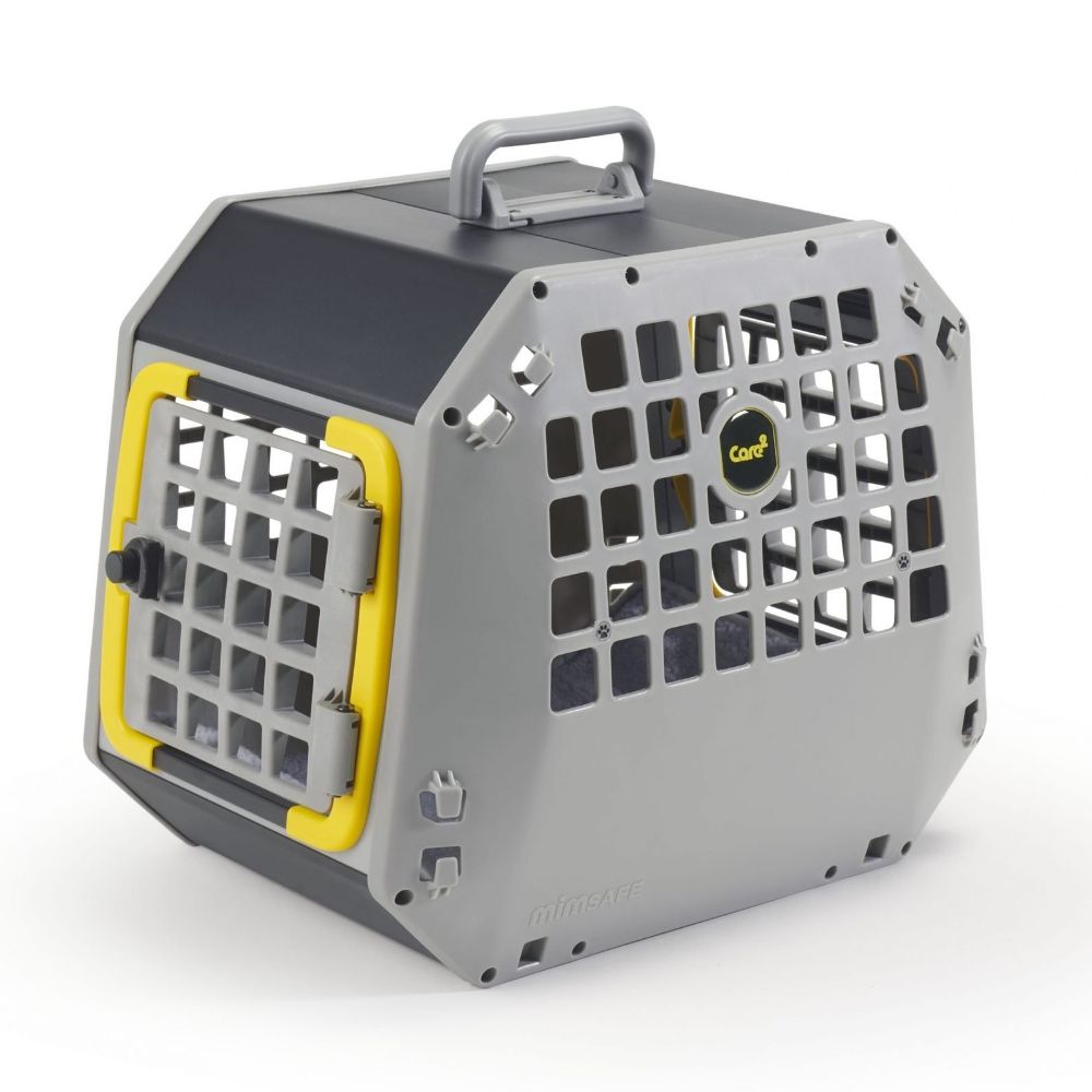 MIM Care² Pet Travel Dog Crate Gray