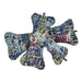 Mardi Gras Bowsers Bumper Bone Pillow colorful woven bone-shaped dog toys stacked together with a textured pattern