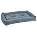 Mineral Bowsers Tango Multi Dog Bed in mineral blue features a plush tufted center with thick raised edges
