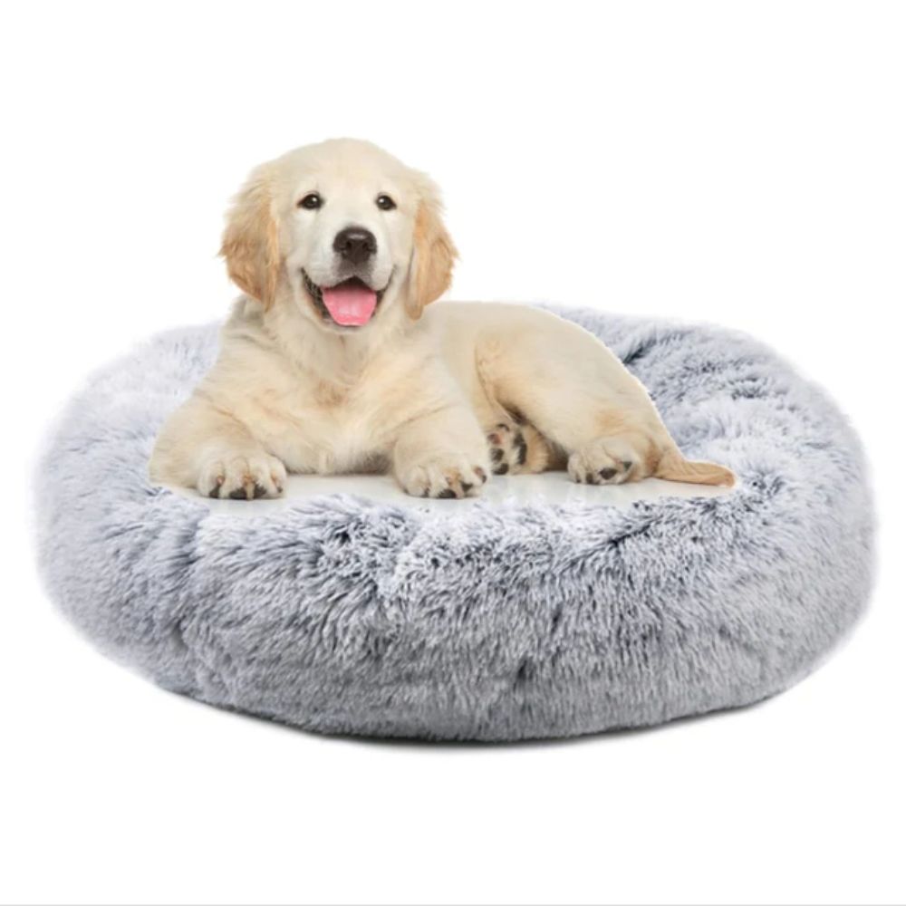 Mr Peanut's 23" OrthoPlush® Pet Bed In Gray Two Tone Cute Dog Beds