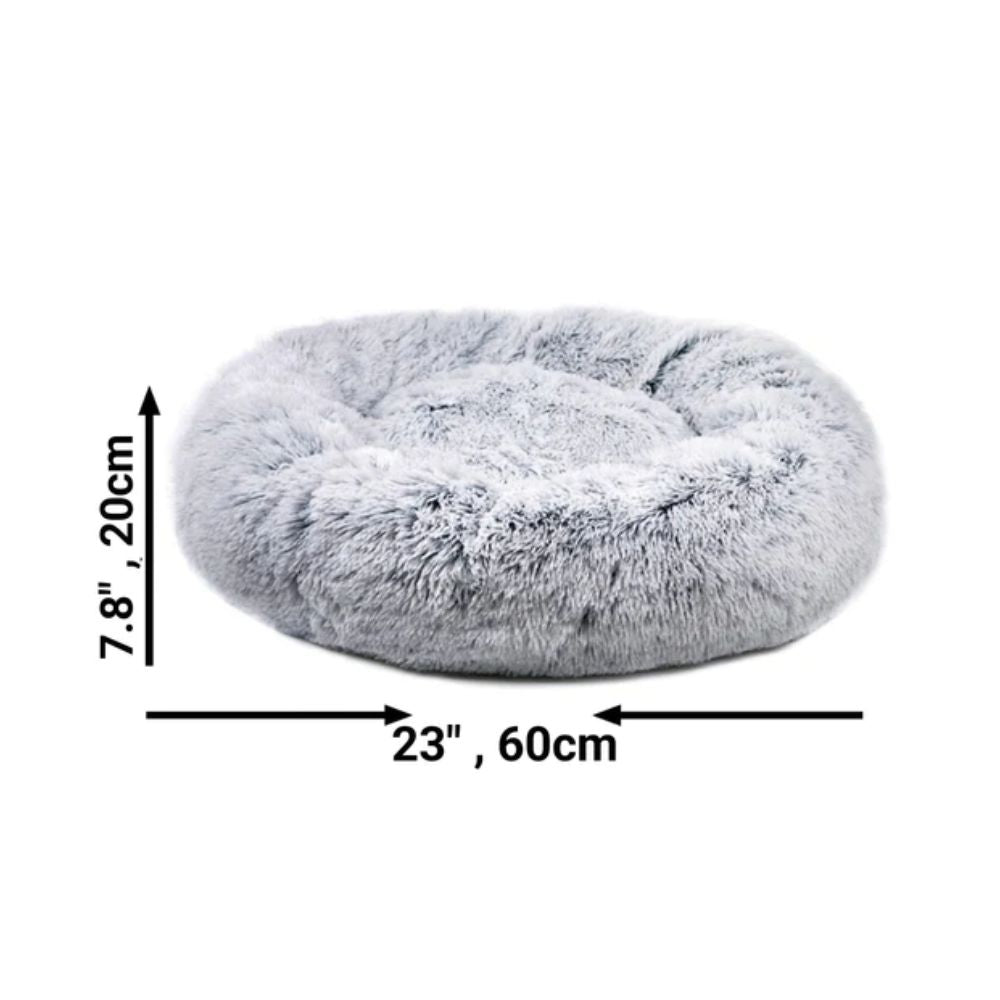Mr Peanut's 23" OrthoPlush® Pet Bed In Gray Two Tone Dimensions