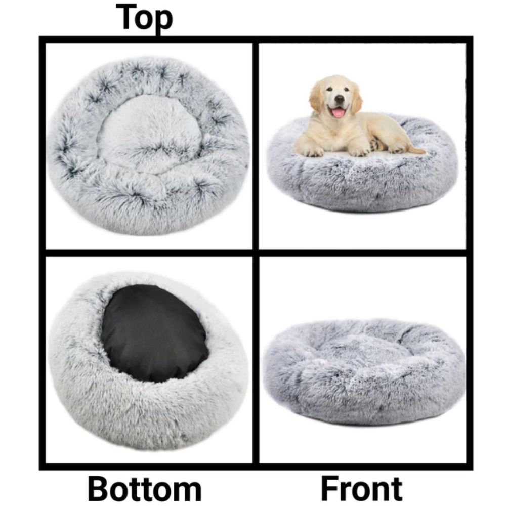 Mr Peanut's 23" OrthoPlush® Pet Bed In Gray Two Tone Dog Bed