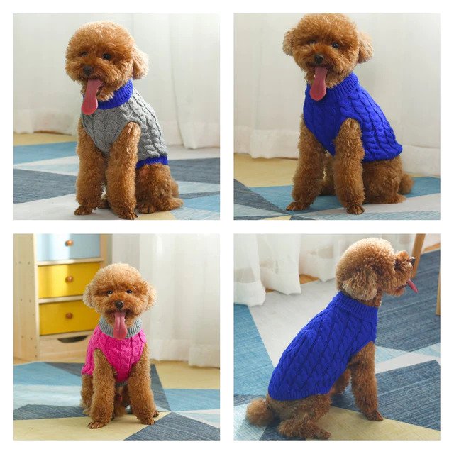 Mr. Peanut's Knitted Acrylic Dog Sweaters Actual
