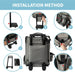 Mr. Peanut's Malibu Series Backpack Pet Carrier Stroller With Detachable Wheelbase Installation Method