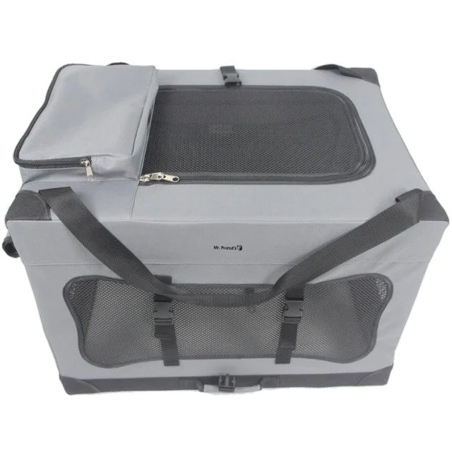 Mr. Peanut's Soft Sided Portable Pet Crate with Lightweight Aluminum Frame Top View