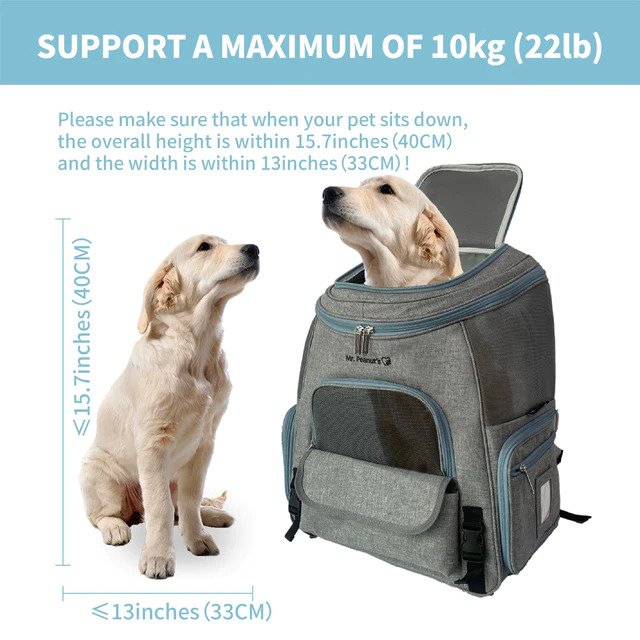 Mr. Peanut's Tahoe Series Expandable Backpack Pet Carrier Support up to 10 kgs