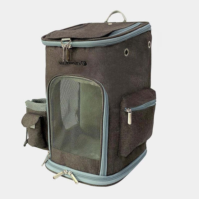 Mr. Peanut's Vancouver Series Backpack Pet Carrier for Smaller Cats and Dogs Charcoal Ash