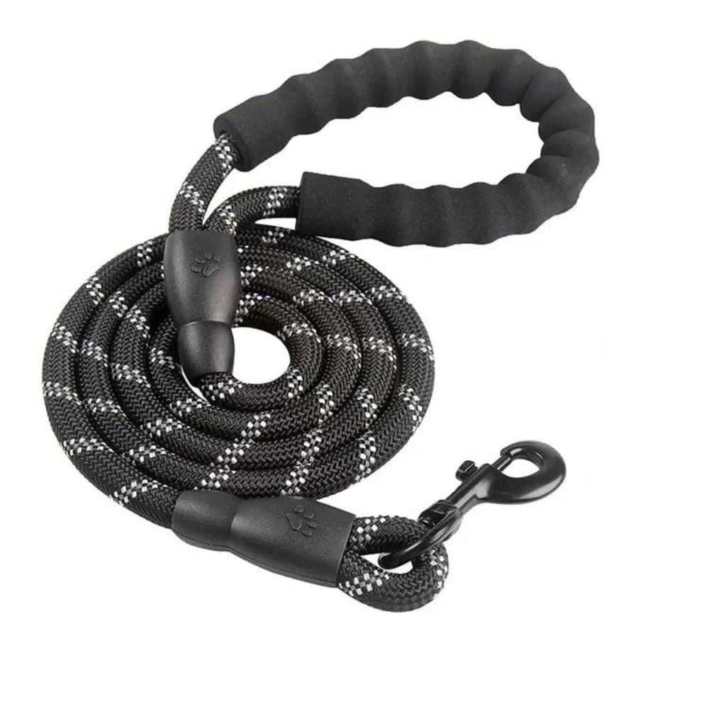 My Doggy Tales Braided Rope Dog Leash Black