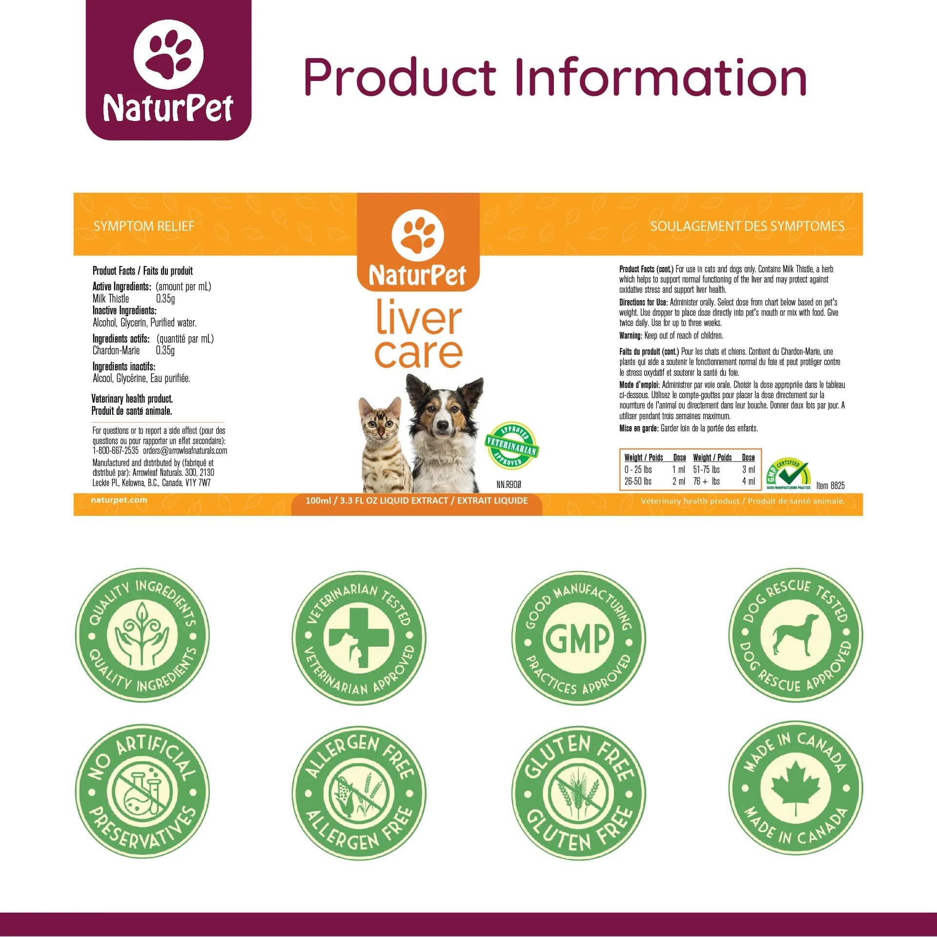 NaturPet Liver Care - With Milk Thistle Product Information