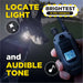 Nighttime scene shows Dogtra 280X Remote Trainer 1 Dog System with a bright locate light and audible tone for visibility