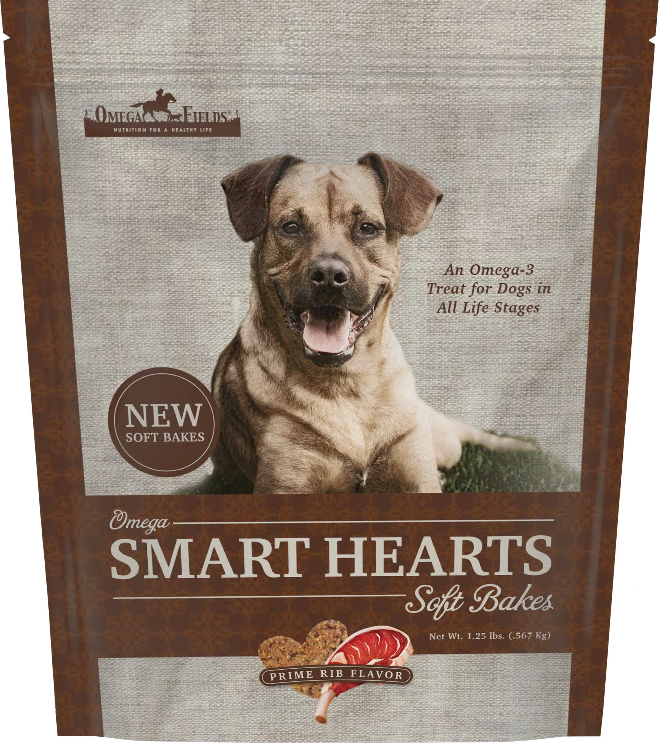 Omega Fields Smart Hearts Dog Treats Actual