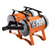 Orange K-9 III Dog Dryer features a front air nozzle, glossy cylindrical body, and black handles for portable grooming use