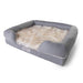 Paw PupLounge™ Memory Foam Bolster Dog Bed & Topper in a pristine condition, highlighting its sleek and cozy appearance