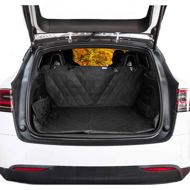 Paw PupProtector™ Cargo Cover Liner for SUVs and Cars neatly fitted in the trunk space of a car, demonstrating its full coverage