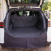 Paw PupProtector™ Cargo Cover Liner for SUVs and Cars with the trunk open, emphasizing its protective coverage extending over the bumper