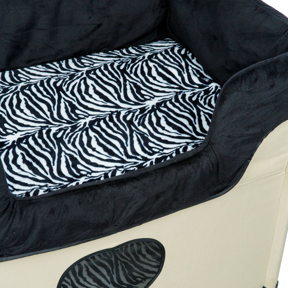 Petique Bedside Lounge Pet Bed Zebra Vibes Modern Luxury Dog Beds