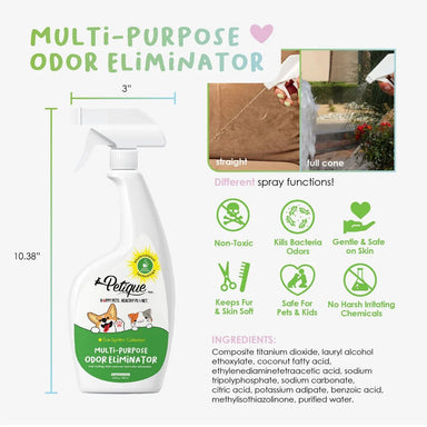 Petique Multi-Purpose Odor Eliminator with Photocatalyst Technology 15 oz Features