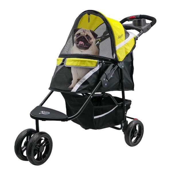 Petique Revolutionary Pet Stroller for Dogs and Cats Sunshine Yellow