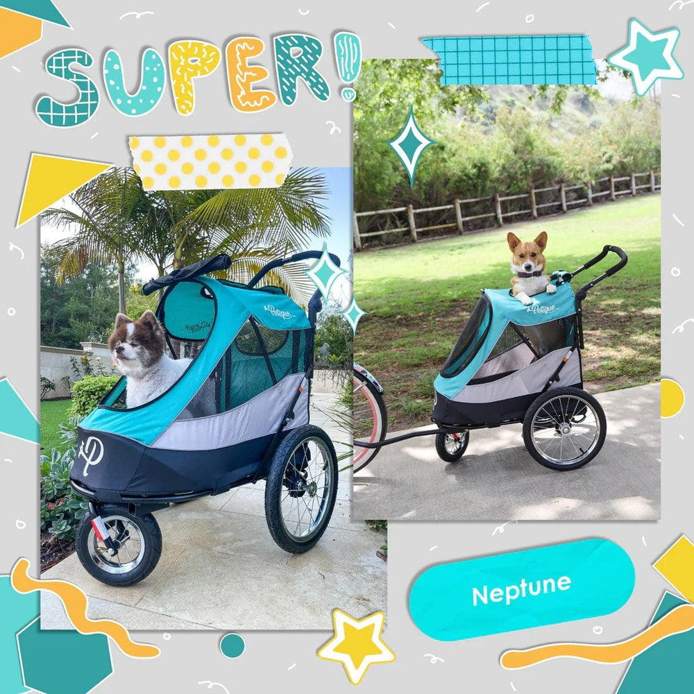 Petique Trailblazer Pet Jogger with Tire Pump Neptune Actual