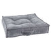 Pumice Bowsers Piazza Dog Bed in textured gray fabric combines a deeply padded sleeping surface with raised supportive sides