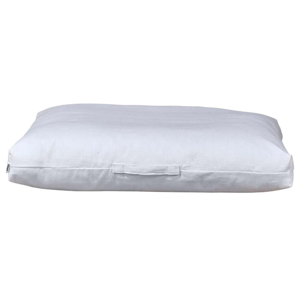 Pure White Bowsers Avenue Dog Bed thick white rectangular pet cushion designed for soft and supportive comfort