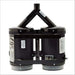 Rear view of Matte Black K-9 III Dog Dryer shows its twin canister design, central air outlet, and black carrying frame