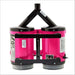 Rear view of Pink K-9 III Dog Dryer highlights its twin canister structure, central air outlet, and black support frame