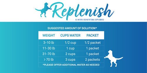 Replenish Dog Water Supplement 10 Packets Amount to be used based on weight