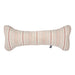 Sanibel Stripe Bowsers Bumper Bone Pillow pink striped plush dog toy with a soft bone-shaped design on a light background