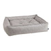 Seagull Bowsers Sterling Lounge Dog Bed in light textured gray offers a soft cushioned base with raised comfort sides