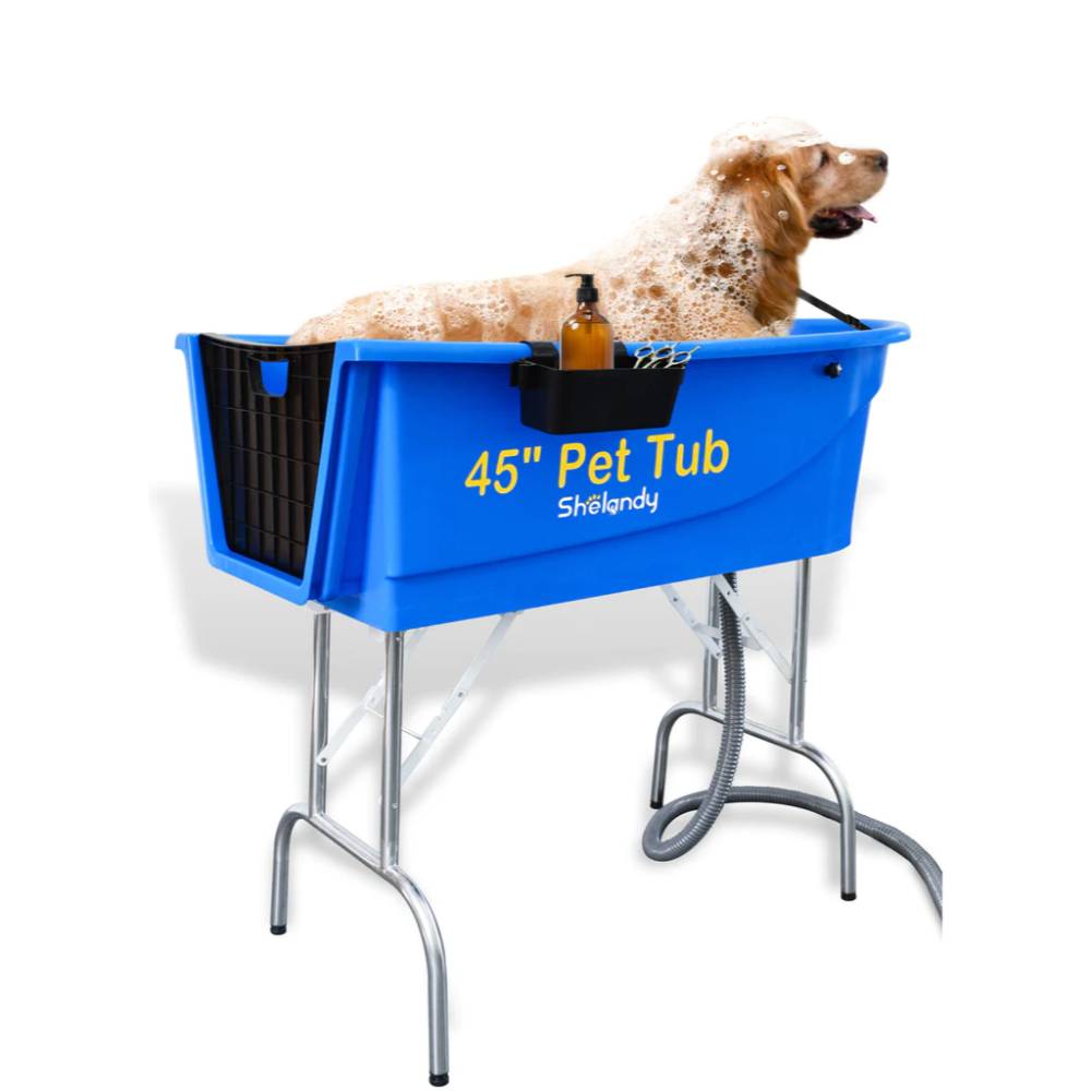 Shelandy 45" Pet Grooming Bathtub Dog Wash Station