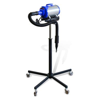 Shelandy Pet Dryer Stand With Wheels And Hose Holder With Blue Blow Dryer