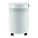 Side view of the Airpura P600+ - Germs, Mold, and Chemicals Reduction Air Purifier in white highlights its cylindrical shape and vented design