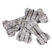Silver Fox Bowsers Bumper Bone Pillow gray faux fur bone dog toys piled together with soft striped detailing