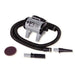 Silver K-9 Fluffer Dryer with a flexible hose and grooming accessories is shown against a plain white background