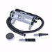 Silver K-9 I Dog Dryer with a flexible hose, round filter, and two nozzle accessories is displayed on a white surface