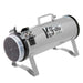 Silver K-9 II Dog Dryer is a portable cylindrical pet dryer with a front air filter, carry handle, and sturdy metal legs