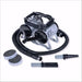 Silver K-9 III Dog Dryer comes with flexible hoses, interchangeable nozzles, and removable round filters for grooming pets